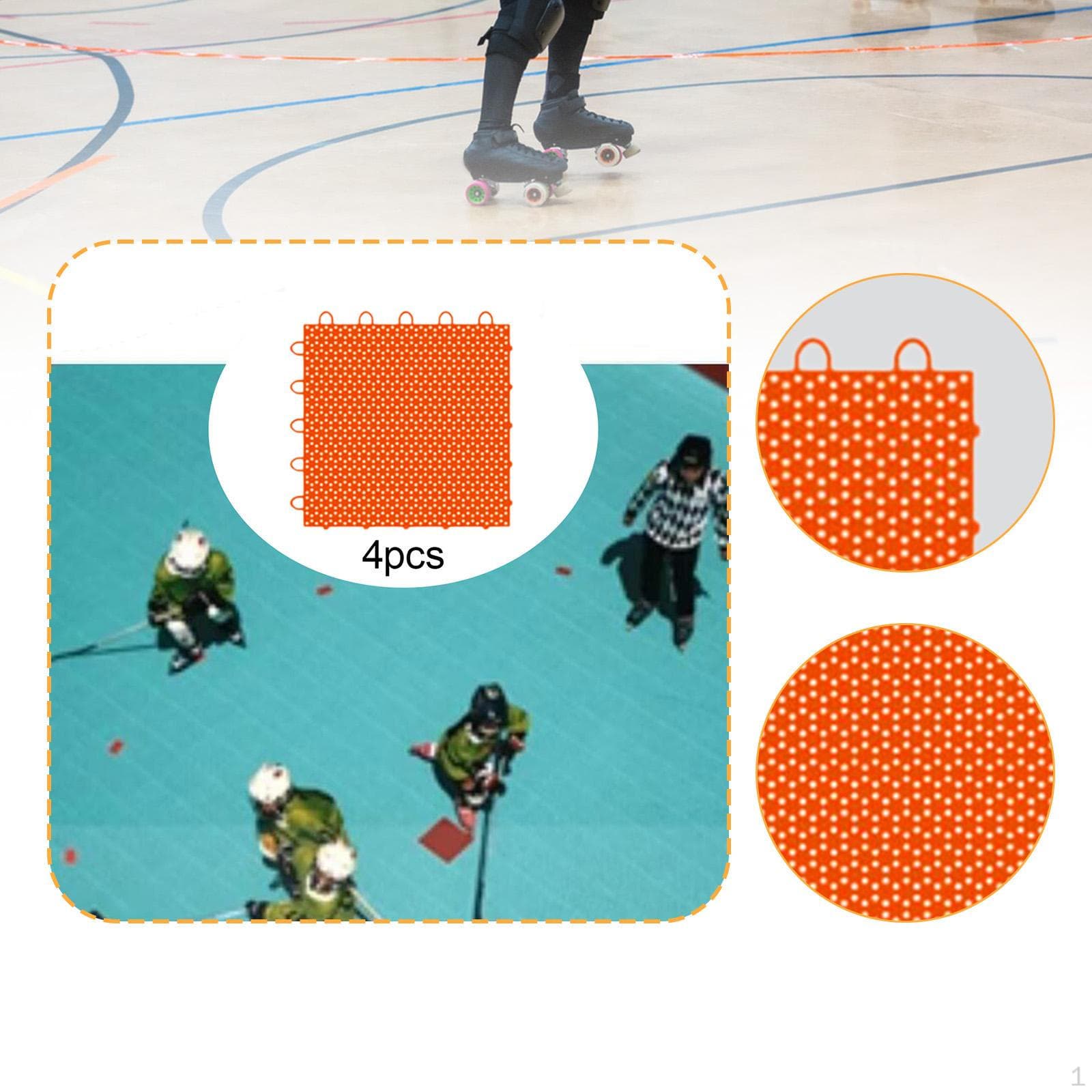 4 Piezas Tablero de Entrenamiento de Baldosas para Patinaje sobre Ruedas, Baldosas Interconectables Cuadradas para Practicar,