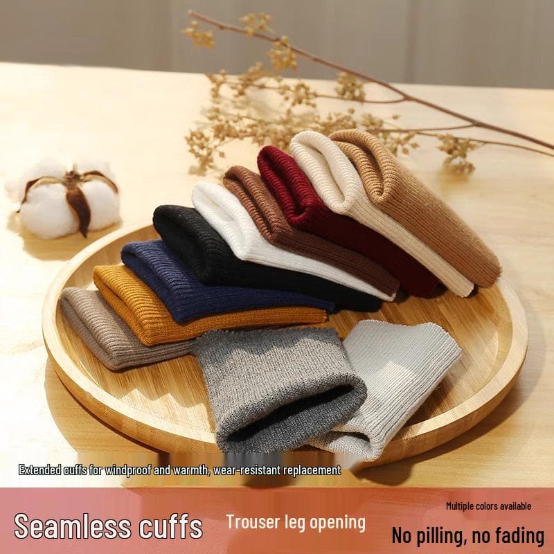 Ribete Elástico Puños Acanalados para Chaquetas y Pantalones de Plumón para Niños beige