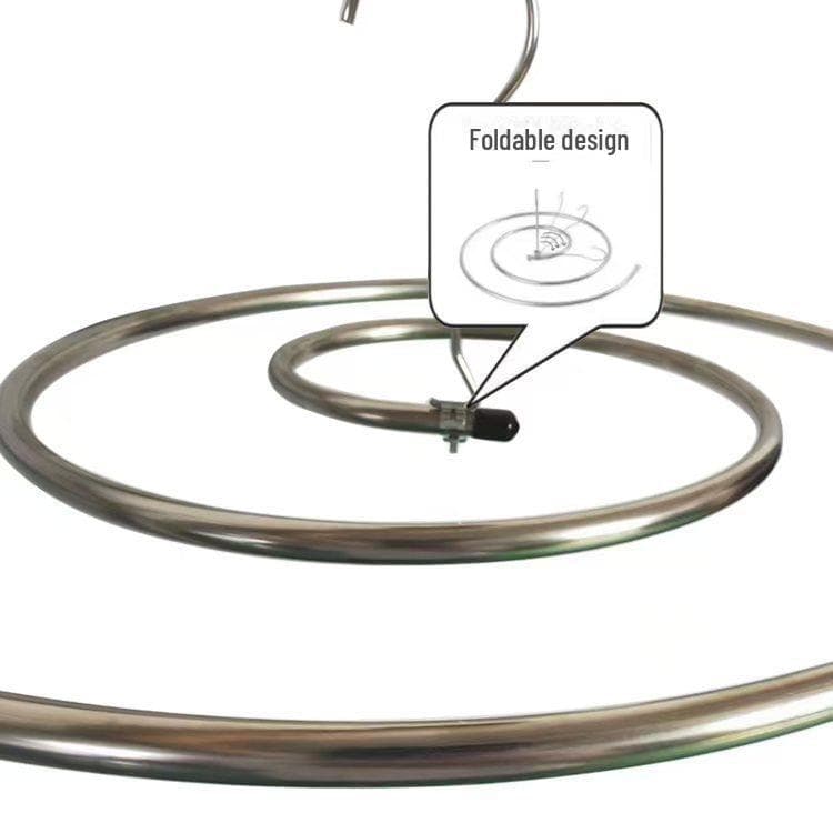 Perchero Espiral Giratorio de Acero Inoxidable - Multifuncional para Secar Ropa, Edredones y Sábanas