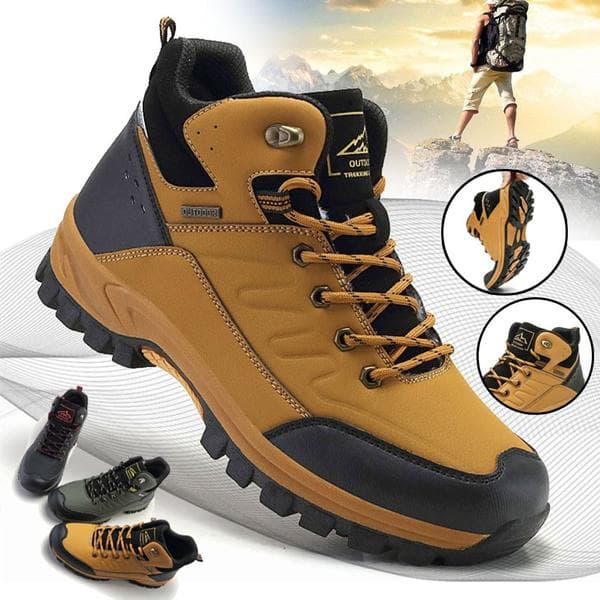 Botas de senderismo impermeables para hombre, zapatillas de senderismo antideslizantes para escalada al aire libre, botas deportivas transpirables par