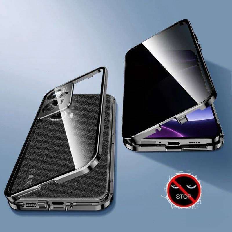 Funda Magnética Anti-Mirones de Privacidad 360° para Xiaomi Redmi Note 15 14 Pro 13 Pro+ 5G con Cubierta Protectora de Lente de Cámara de Vidrio