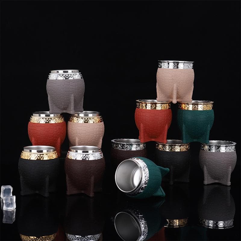 Taza de Acero Inoxidable Doble Pared 7oz 200ml Vaso Taza para Té Yerba Mate Alta Calidad Taza para Cerveza Taza para Café Taza Sin Pajita