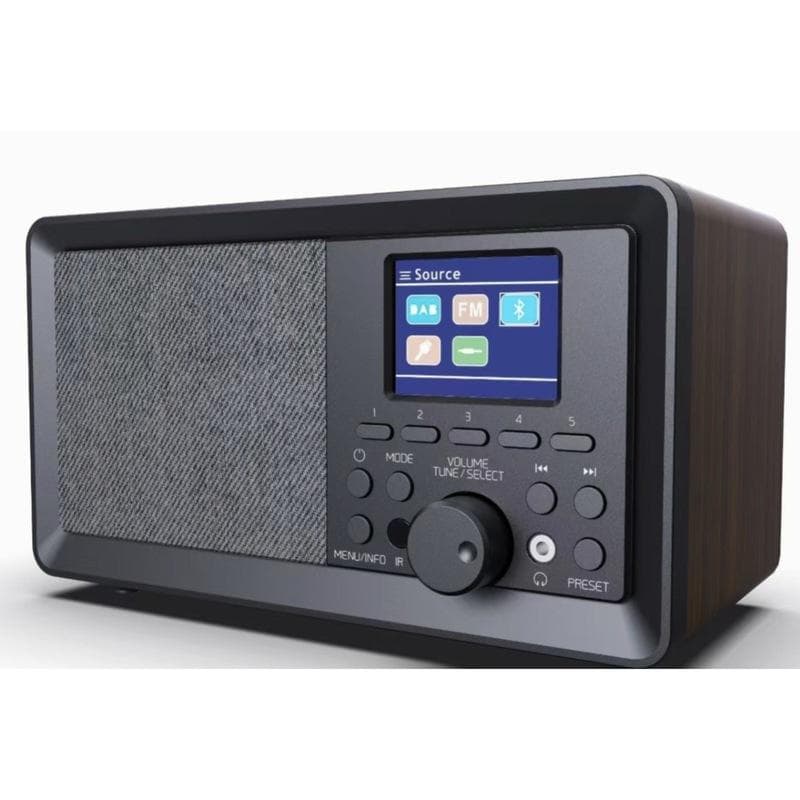 Radio Bluetooth retro con transmisión de audio digital DAB