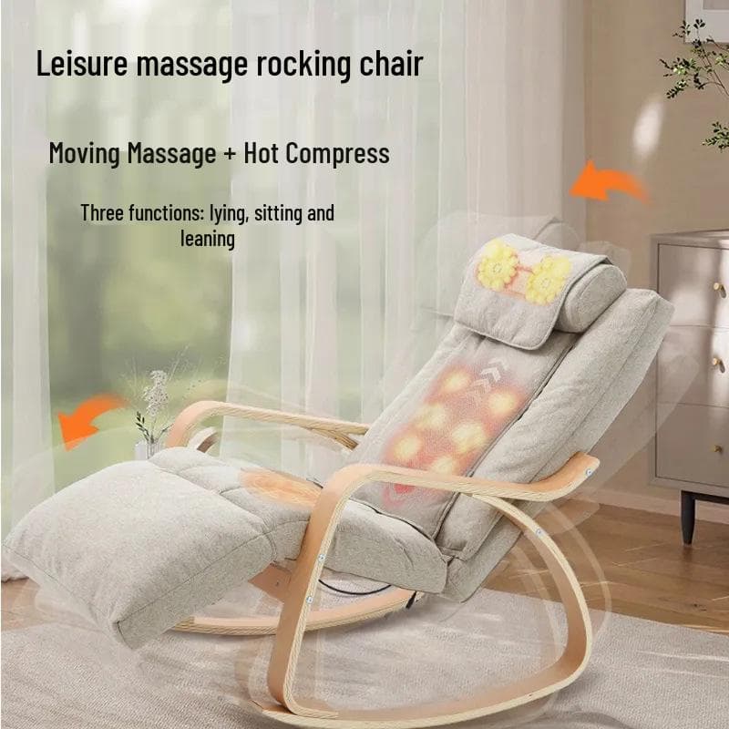 Sillón reclinable con masaje eléctrico: Sillón Mecedor y Sofá Reclinable Multifuncional Totalmente Automático para Ocio en Casa gris claro