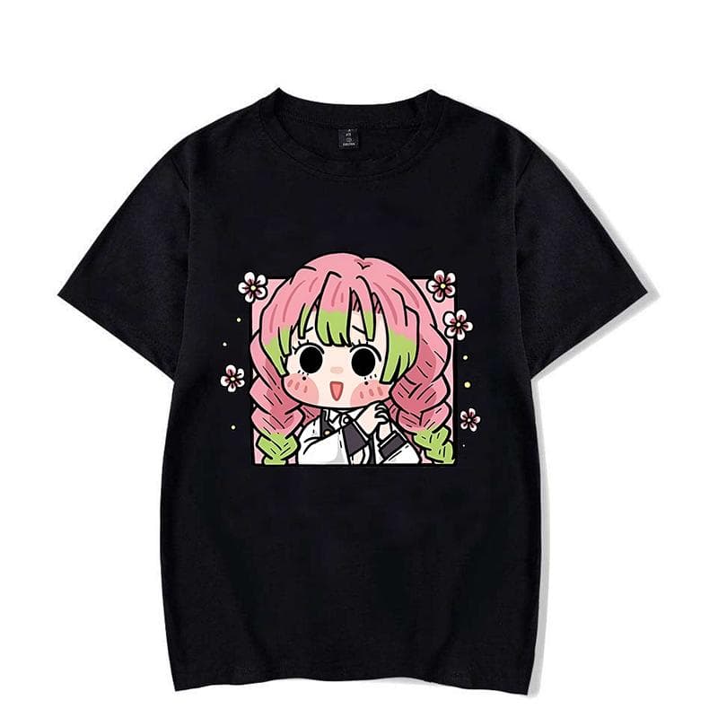 Camiseta Gráfica Estampada Kanroji Mitsuri Demon Slayer Anime Harajuku Camiseta Vintage Ropa para Hombre Mujer Camiseta Oversize de Manga Corta cm