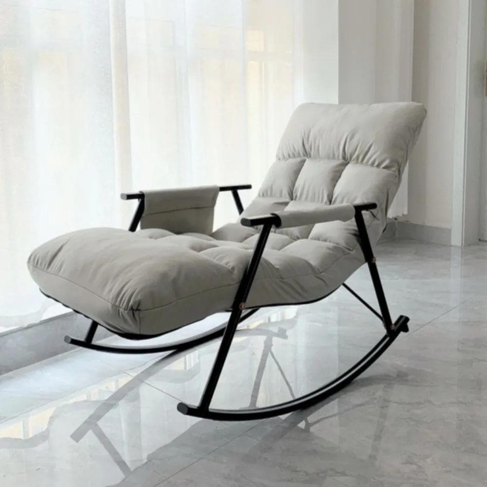 Mecedora Plegable Siesta Tela Tecnológica Impermeable Ajustable Volquete Marco de Acero al Carbono Múltiples Puntos de Apoyo Reclinable
