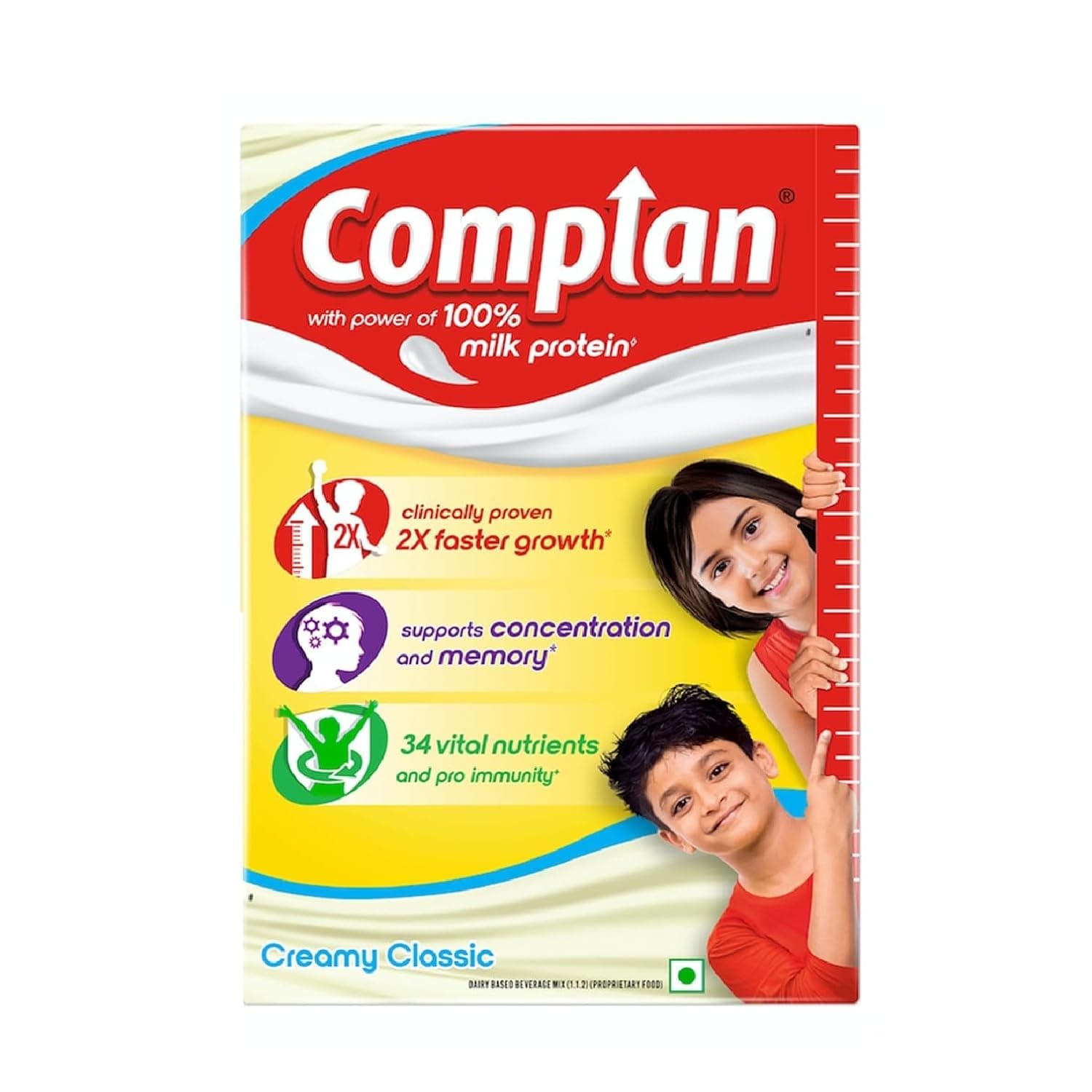 Complan Bebida Nutricional en Polvo para Niños Sabor Clásico Cremoso Paquete de 1 500 g Bebida para el Crecimiento Saludable