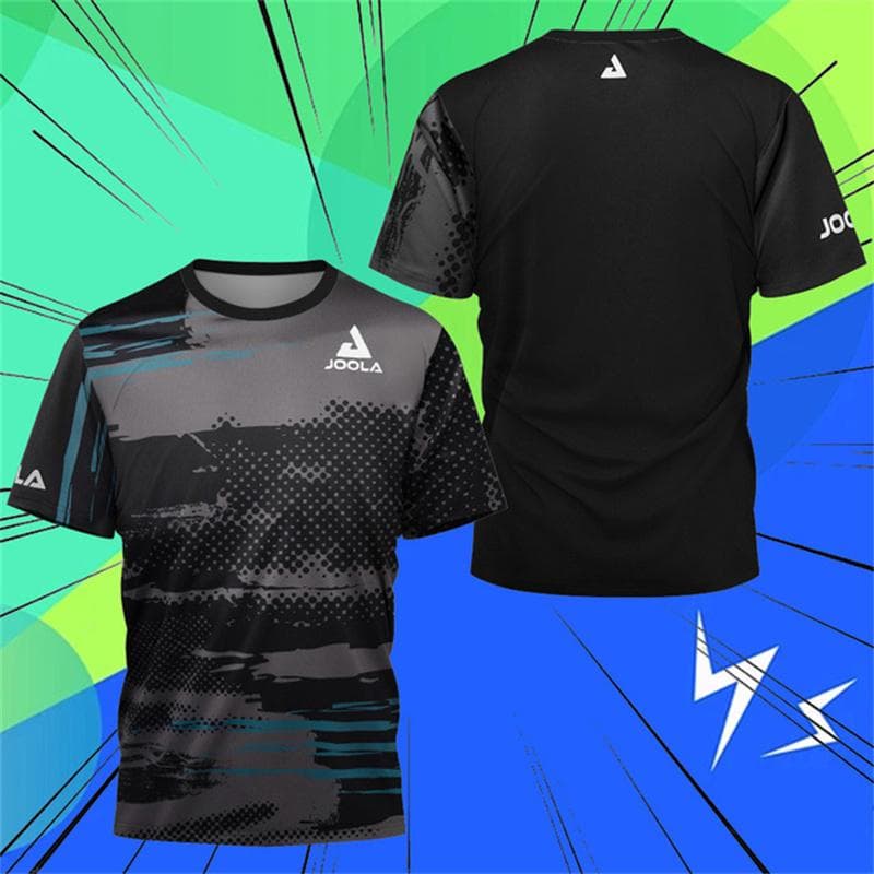 Ropa de tenis de mesa Lake Spot, camiseta para hombre, tenis de bádminton, camiseta transpirable de manga corta de secado rápido para hombre, Club