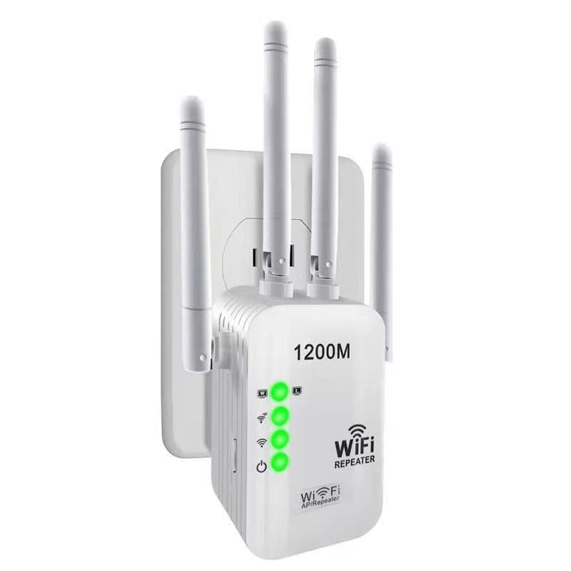 Repetidor WiFi inalámbrico de largo alcance, amplificador WiFi de 2,4 G/5 Ghz, enrutador WiFi de 1200 Mbps, punto de acceso