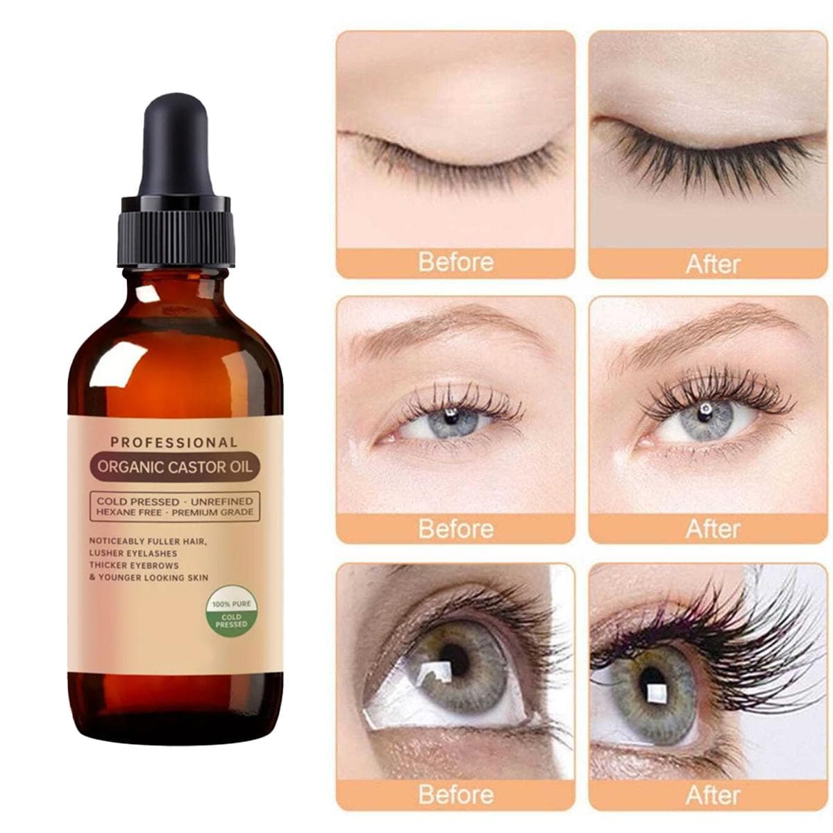 Aceite para el Crecimiento de Cejas y Pestañas Pestañas Cabello Regenerar Aceites Productos para el Crecimiento Nutrir Líquido Ojo