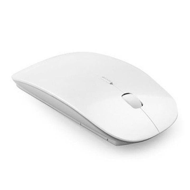Ratón óptico inalámbrico blanco