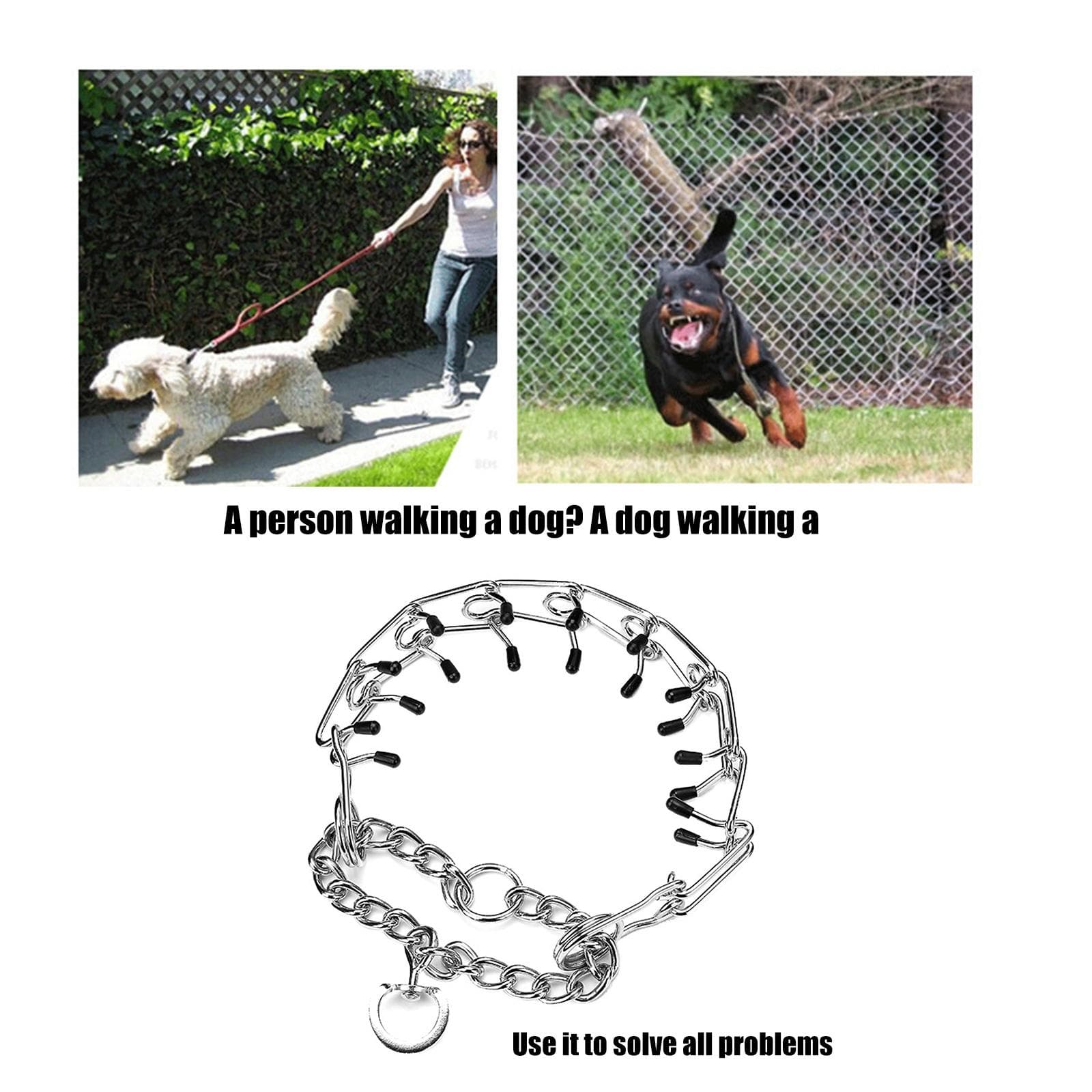 Collar de Entrenamiento para Mascotas de Alta Resistencia Mango Ergonómico Antideslizante Collar para Paseo para Tiradores Agresivos Accesorios