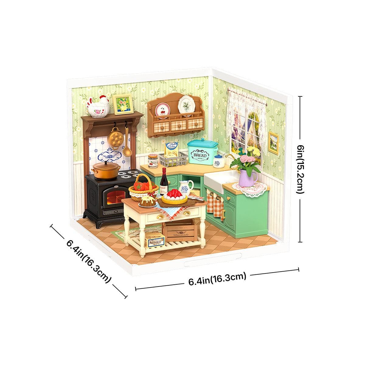 ROBOTIME Rolife Rompecabezas 3D Super Creador Cocina de Casa de Campo Casa Miniatura DIY (DW024) | 1:24 Escala