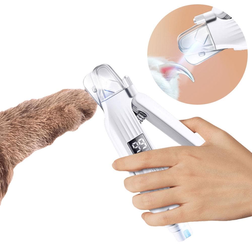 Cortauñas y Limauñas Eléctrico Recargable 2 en 1 para Mascotas con Luces LED para Perros Pequeños y Grandes y Gatos
