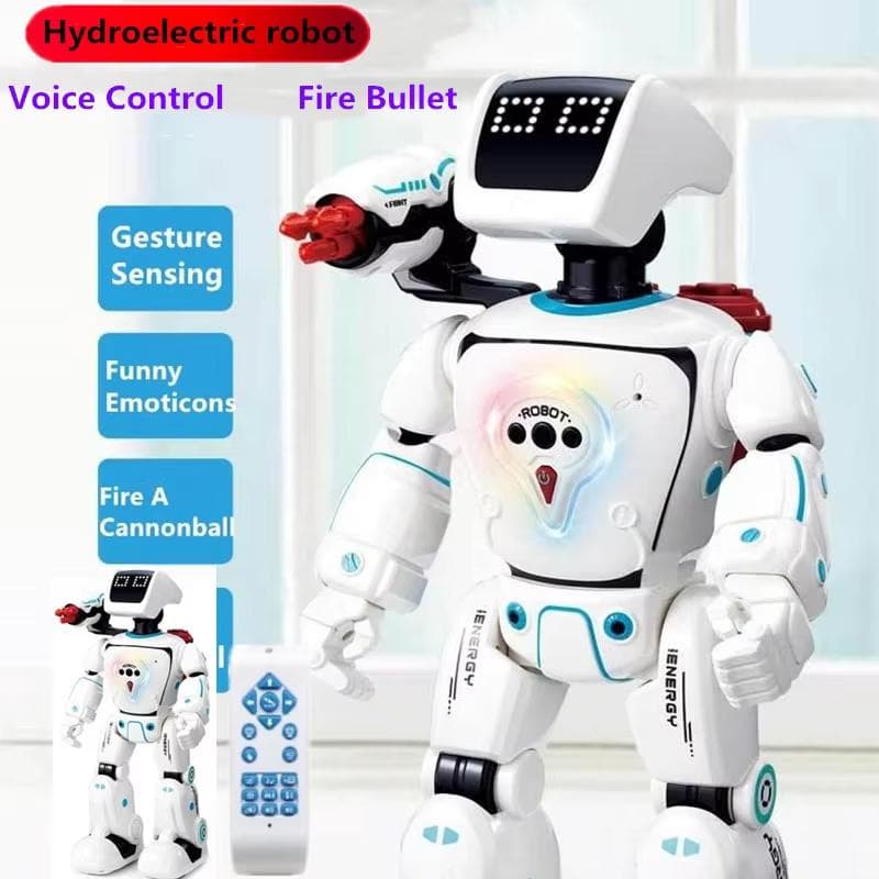 Nuevo robot de control remoto con programación inteligente, diálogo de voz, gestos, modo de detección táctil, disparo de balas, regalo para