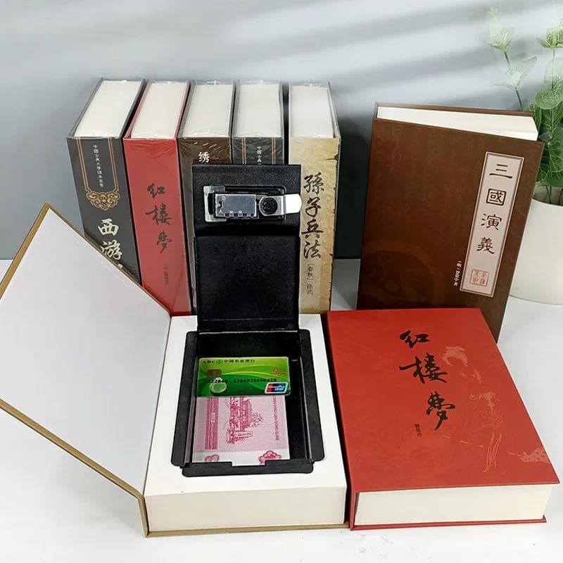 Caja fuerte para libros con cerradura con llave, caja fuerte oculta de alta calidad, caja fuerte de acero y metal, caja fuerte clásica para libros,