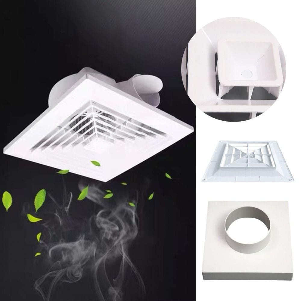 Difusor de Techo Cuadrado Ajustable Fácil de Instalar Salida de Aire Acondicionado Rejilla de Ventilación Cubierta para Conductos