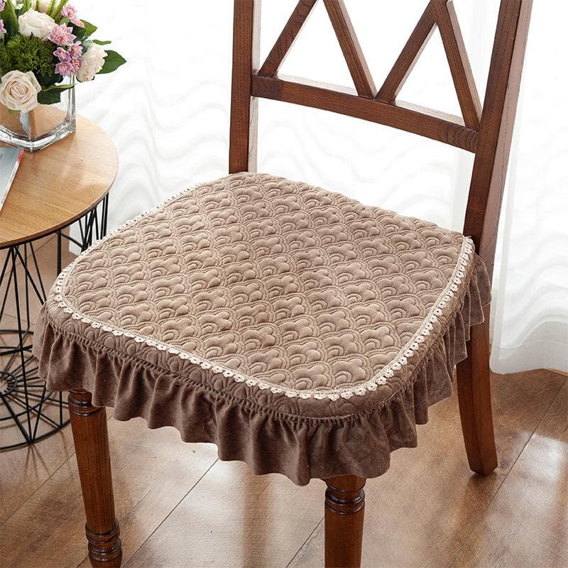 Cojín para Silla de Comedor de Encaje 43*45cm Cojines de Asiento Almohadilla para Oficina Cojín para Asiento de Taburete Cojín Grueso Cálido de