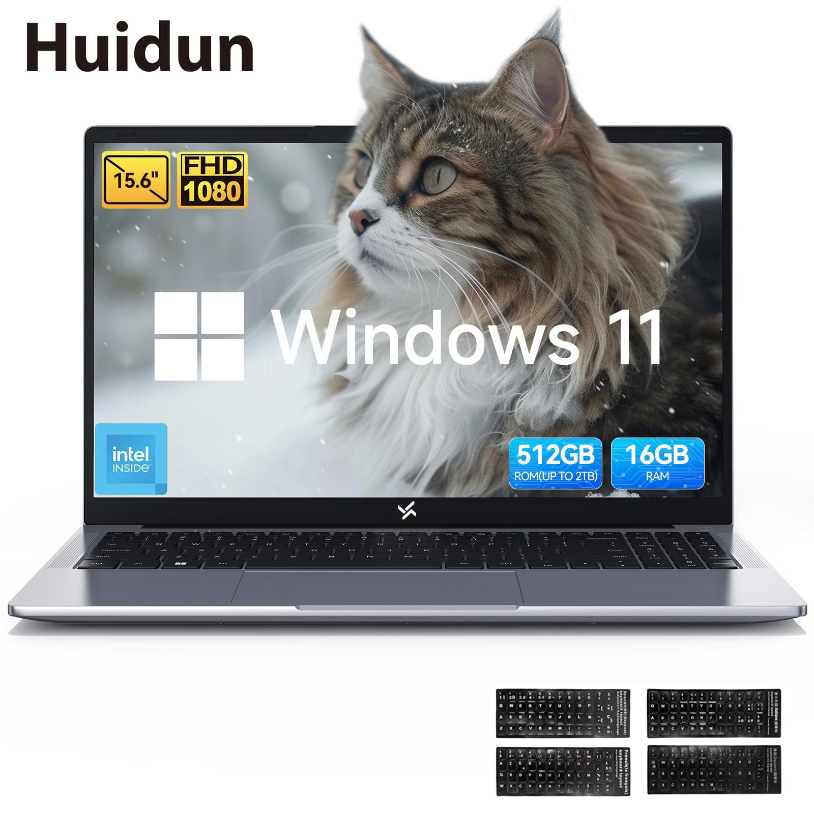 Portátil Hunidun Hibook 6 15.6 pulgadas 16GB+256/512GB Intel TwinLake N150 4 núcleos4 hilos Windows11 Home gris