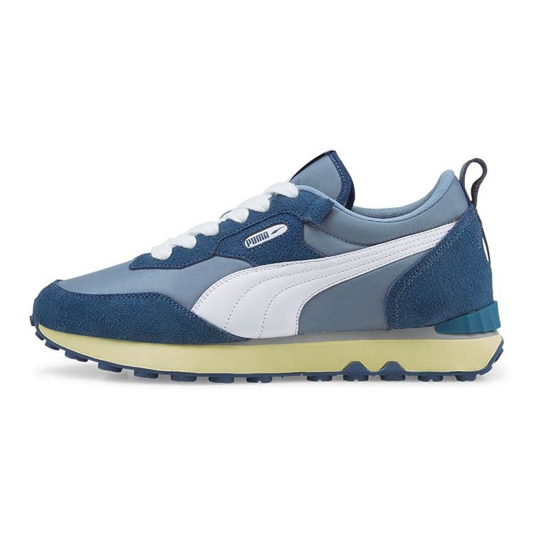 AMI x Puma Rider FV Stellar Denim Descolorido Zapatillas Unisex Azul Blanco 386668-01 cm