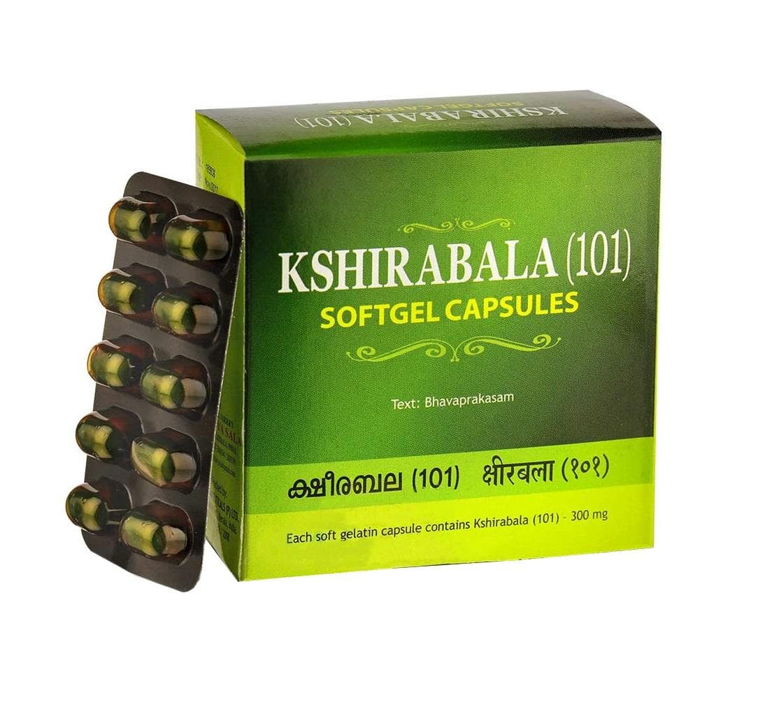 Kshirabala 101 (100 cápsulas, 300 mg), Kshirabala 101, Kottakkal Ayurveda