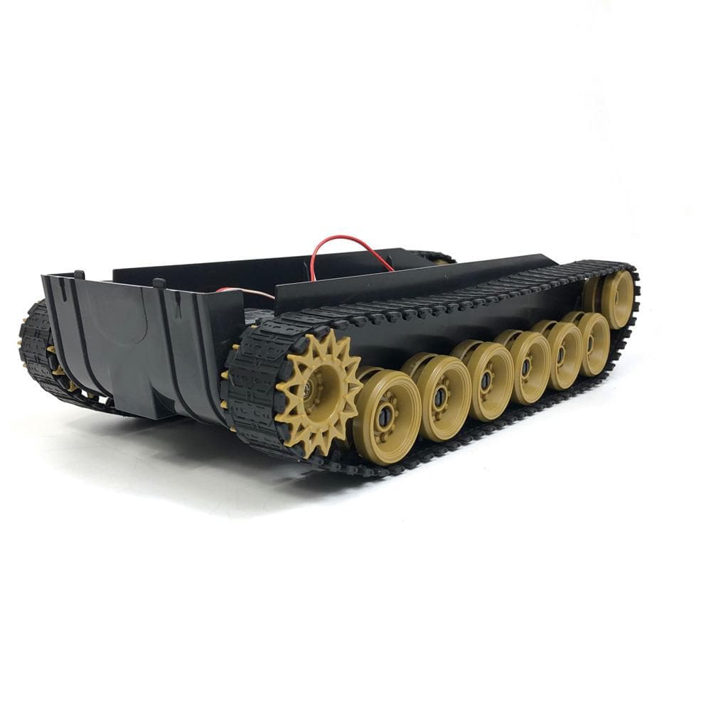 1 unidad Chasis de Tanque Robot Inteligente Orugas DIY Accesorios de Chasis de Coche amarillo