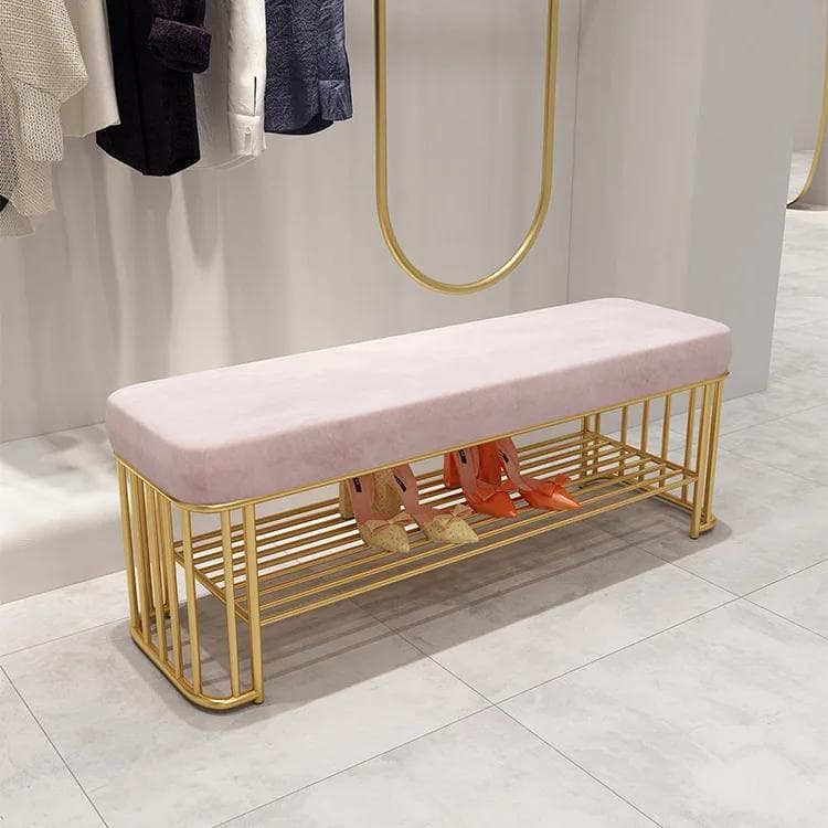 Taburete sencillo para cambiar zapatos en la puerta de la sala de estar, puerta del hogar, probador de zapatos, tienda de tiras largas, taburete para