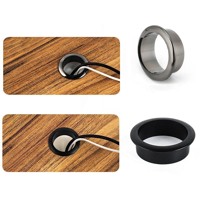 Pasacables de Escritorio para Computadora de 18-80 mm Cubierta para Agujero de Cable Ventilación para Gabinete Anillo Decorativo Herrajes para