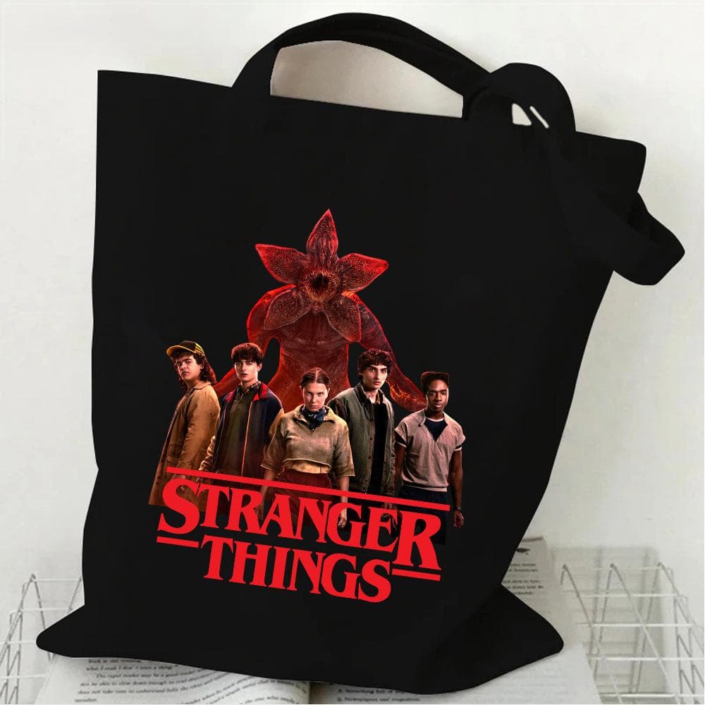 Bolso de lona de un solo hombro Stranger Things, moderno, para estudiantes, estilo Ins