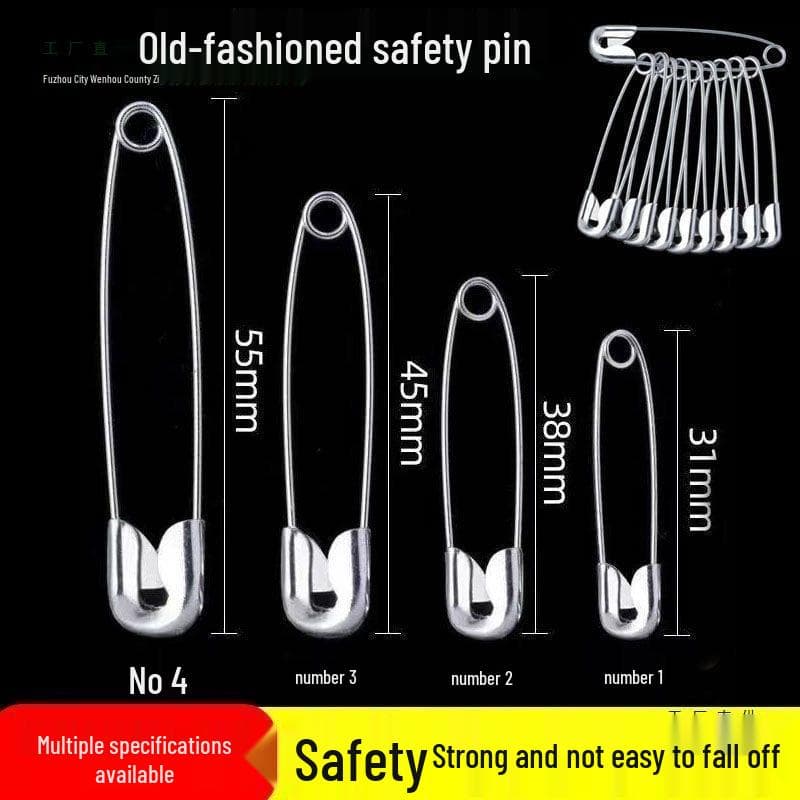 Alfileres de Seguridad de Acero Inoxidable para Ropa – Pequeño a XL
