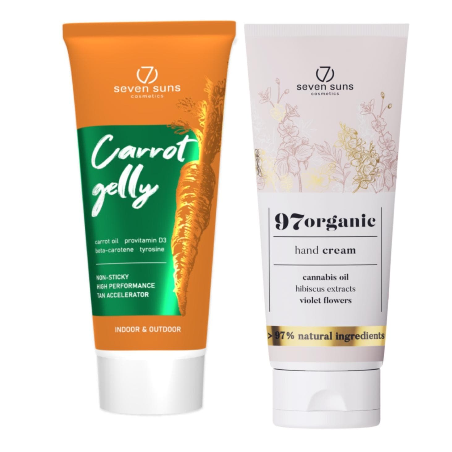Acelerador de Bronceado Gelly de Zanahoria 7suns 200ml + Crema de Manos Gratis 75ml