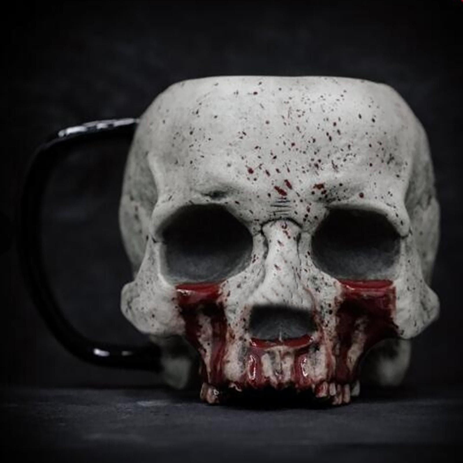 Taza de agua con cabeza de calavera, decoración diaria del hogar, vacaciones de terror divertido