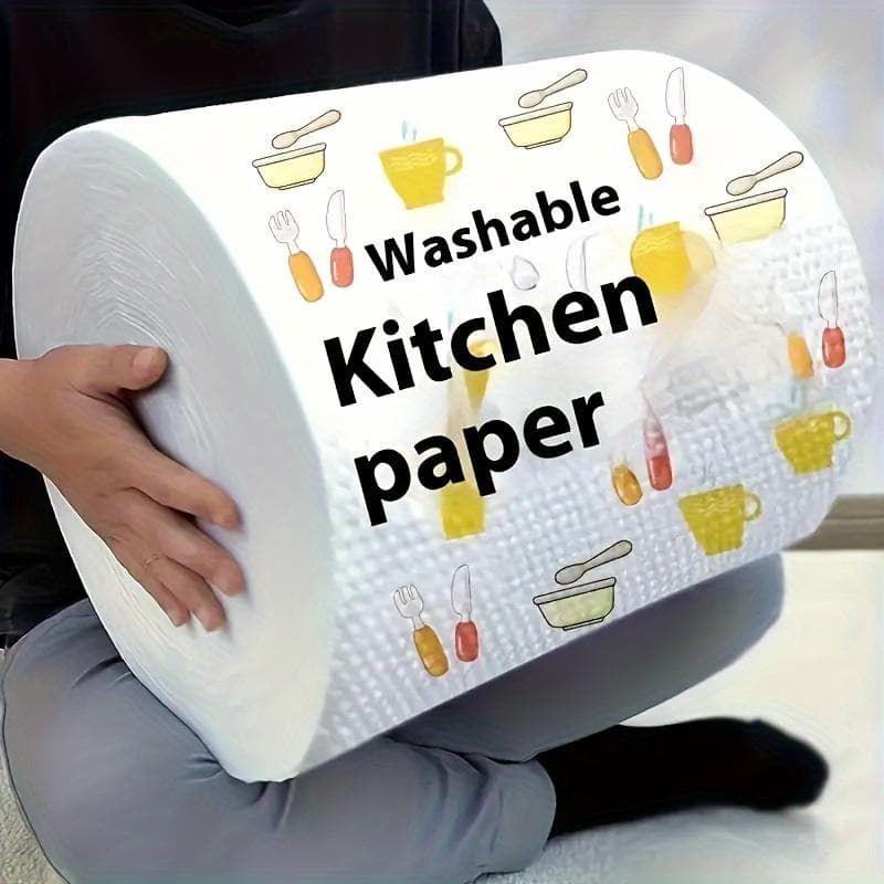 Paño de cocina Lazy Cloth, de doble uso, lavable, no tejido, papel absorbente de aceite para cocina, para uso húmedo y seco
