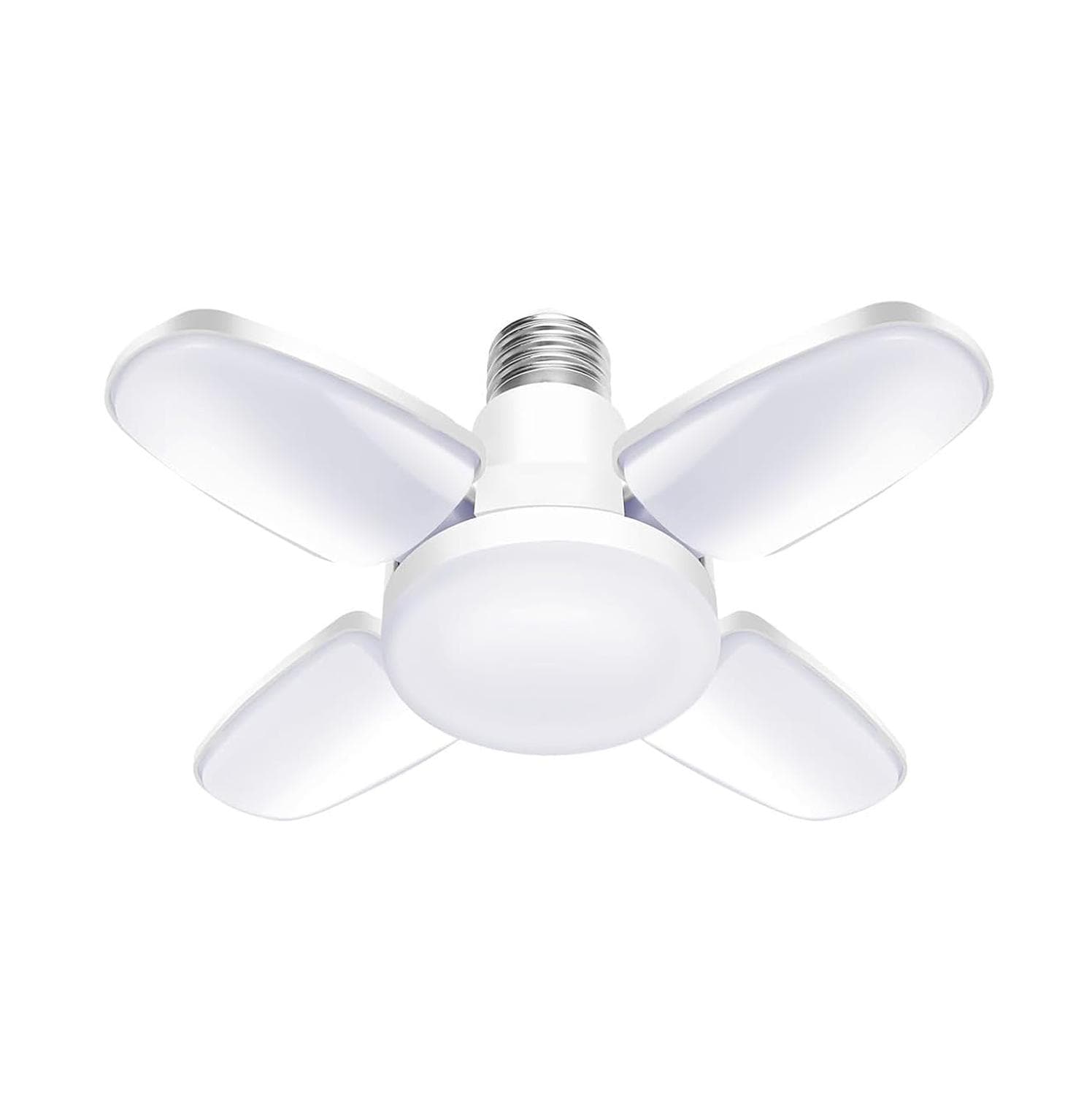 Bombilla LED 60W Sin Parpadeo E27 B22 220V SMD2835 Súper Brillante Luz Plegable con Aspas de Ventilador Ángulo Ajustable para Almacén Garaje