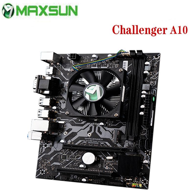Placa base MAXSUN A10 Quad Core Super integrada AMD CPU RX452BB tarjeta gráfica RAM DDR3 SATA3 completamente nueva gris