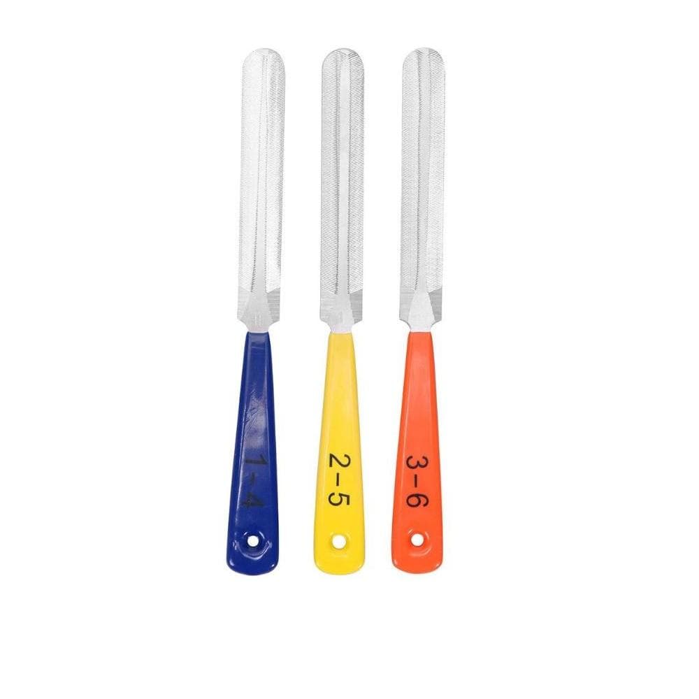3PCS Limas de Cejuela y Selleta Calibradas para Guitarra, Limas para Traste Coronado y Ranurado, Herramientas de Reparación de Luthier