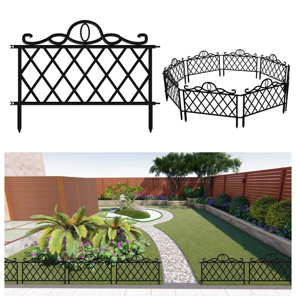Diseños de Jardín Valla Negra para Jardín Valla Resistente a la Intemperie Valla Modular para Jardín Fácil Instalación Diseño Elegante