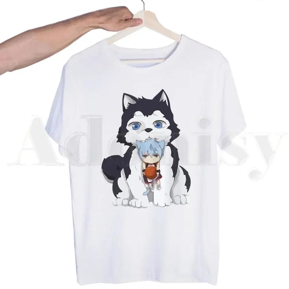 Baloncesto Caliente Japonés Kuroko No Basket Anime Camiseta para Hombre Manga Corta Tops para Hombre Camiseta para Hombre Camiseta Blanca Camisetas