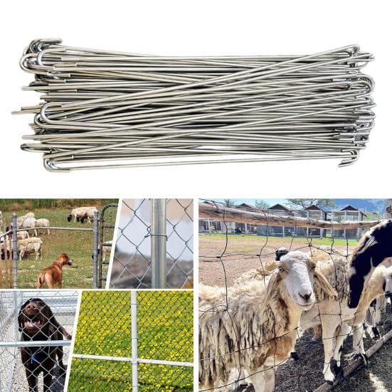 100 Unidades Bridas de Alambre para Valla de Eslabones de Cadena Acero Inoxidable Heavy Duty Postes Rieles Valla de Eslabones de Cadena Reparación