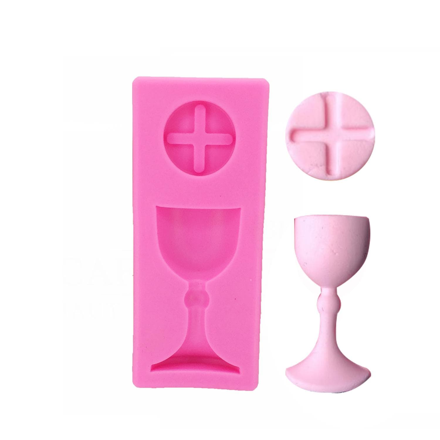 Copa Cáliz DIY Trofeo Bautizo Molde de Silicona Molde Copa de Comunión Romántica para Hornear Pasteles Herramientas para Decorar Pasteles T1233