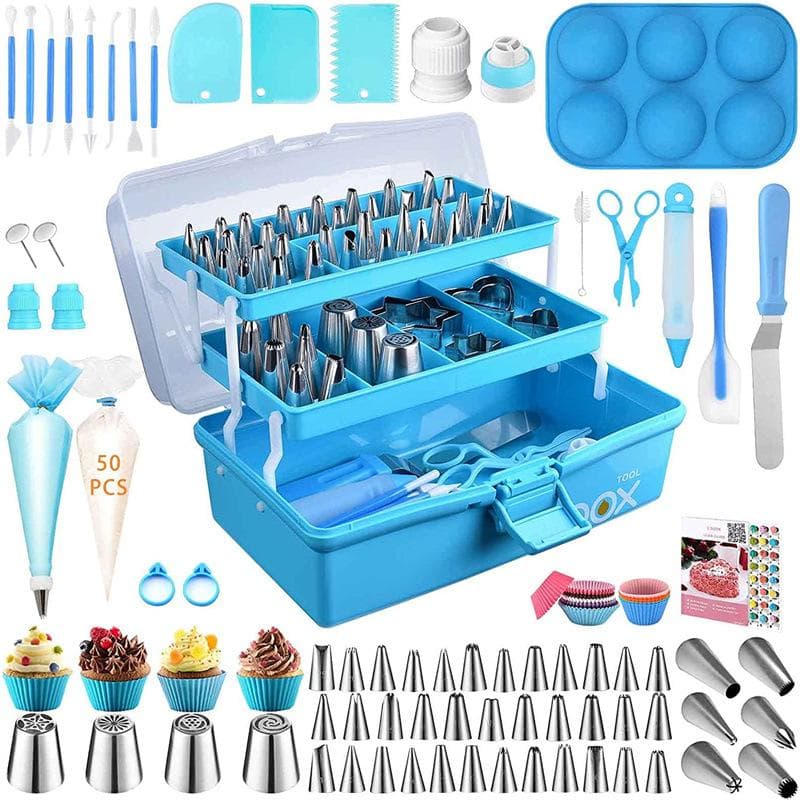 236 Piezas Herramientas para Decorar Pasteles Set de Mangas Pasteleras y Boquillas Kit de Suministros para Decorar Pasteles con Boquillas para Glasead