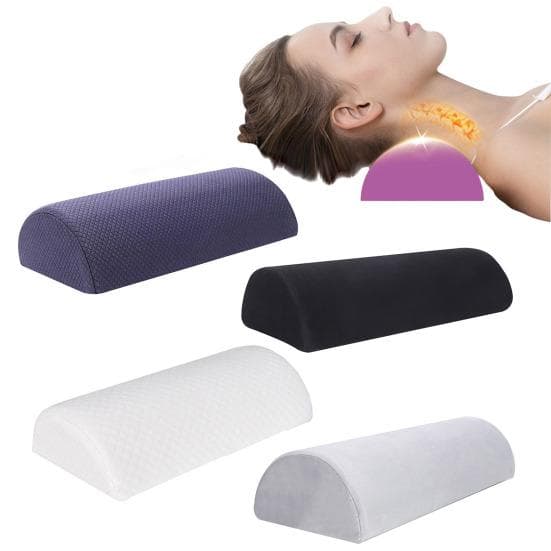 Almohada de media luna para piernas, espalda y rodillas, almohada de espuma viscoelástica debajo de las rodillas con funda lavable a máquina para
