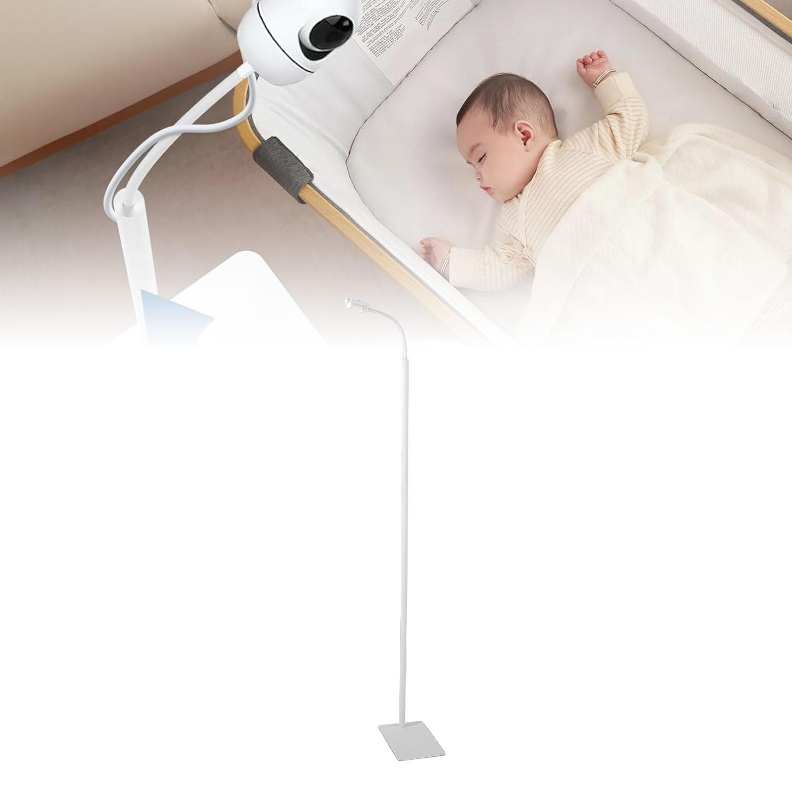 Soporte de Piso para Cámara de Bebé Soporte Montura Altura Giratoria Montura de Cuello de Cisne   Apto para Infant Optics DXR-8 Pro