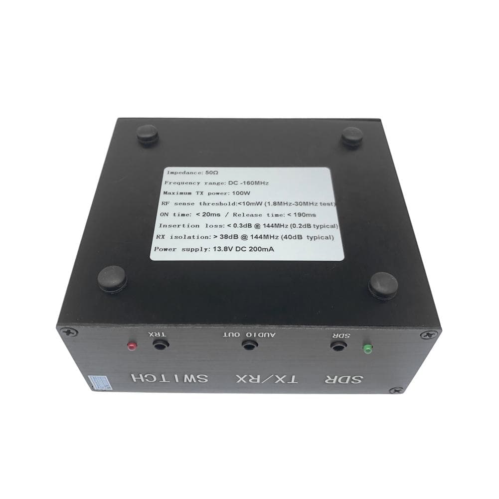 Transceptores SDR portátiles de aleación de aluminio, 160MHz, 100W, interruptor de Radio, antena, compartidor de señal práctica negro
