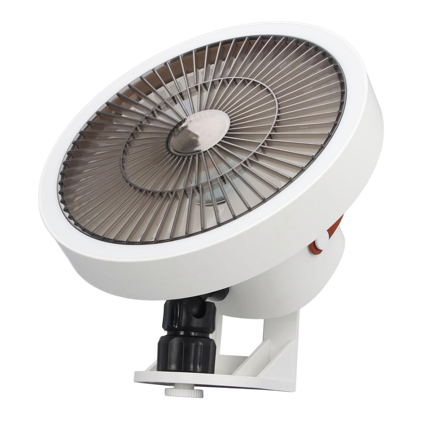 Ventilador de pared pequeño con control remoto, mini ventilador oscilante con luz nocturna, 3 velocidades para RV