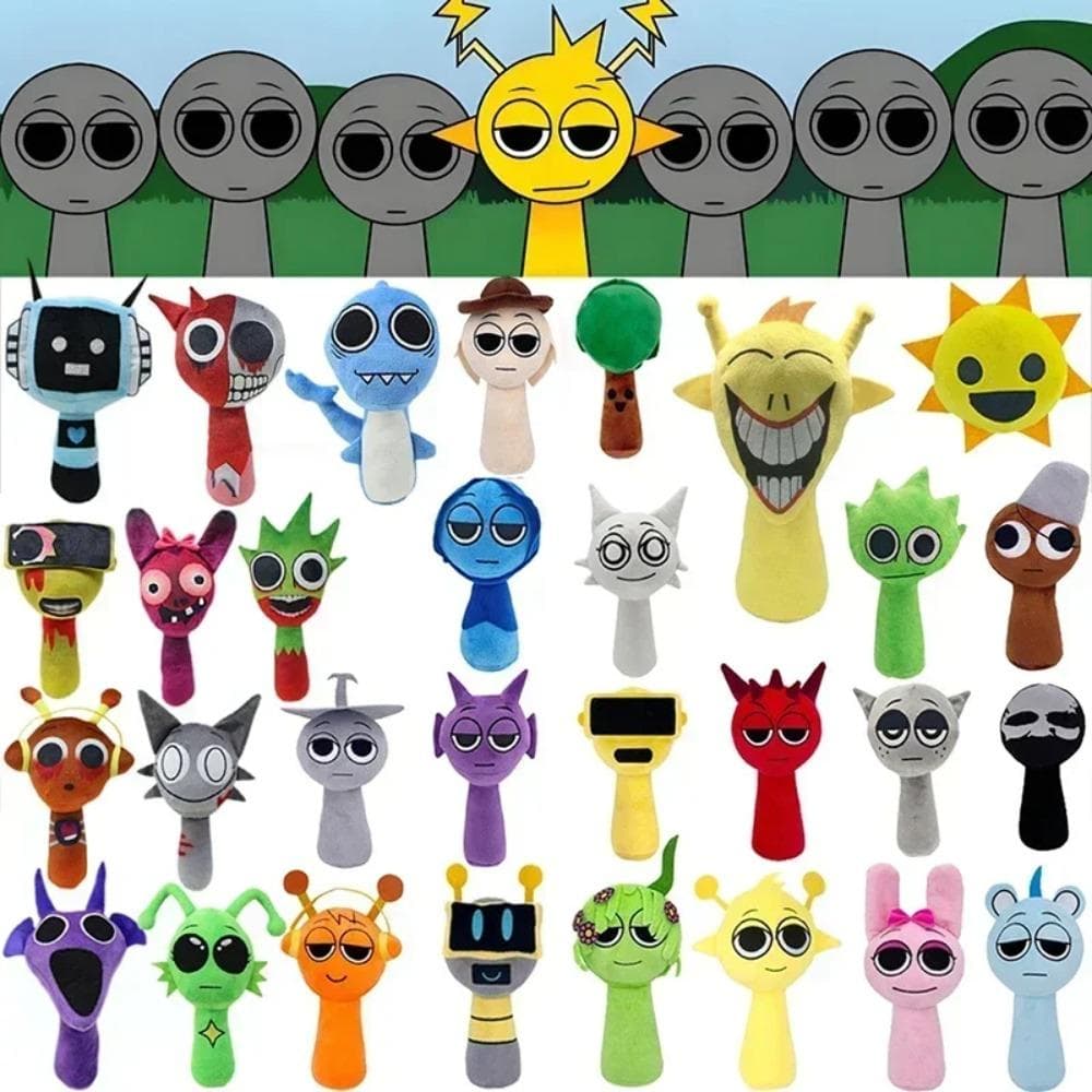 Juguetes de peluche Sprunki Sprunki Incredibox Muñeco de peluche Cantantes Oren Wenda Juego Dibujos animados Almohada rellena Regalos de cumpleaños