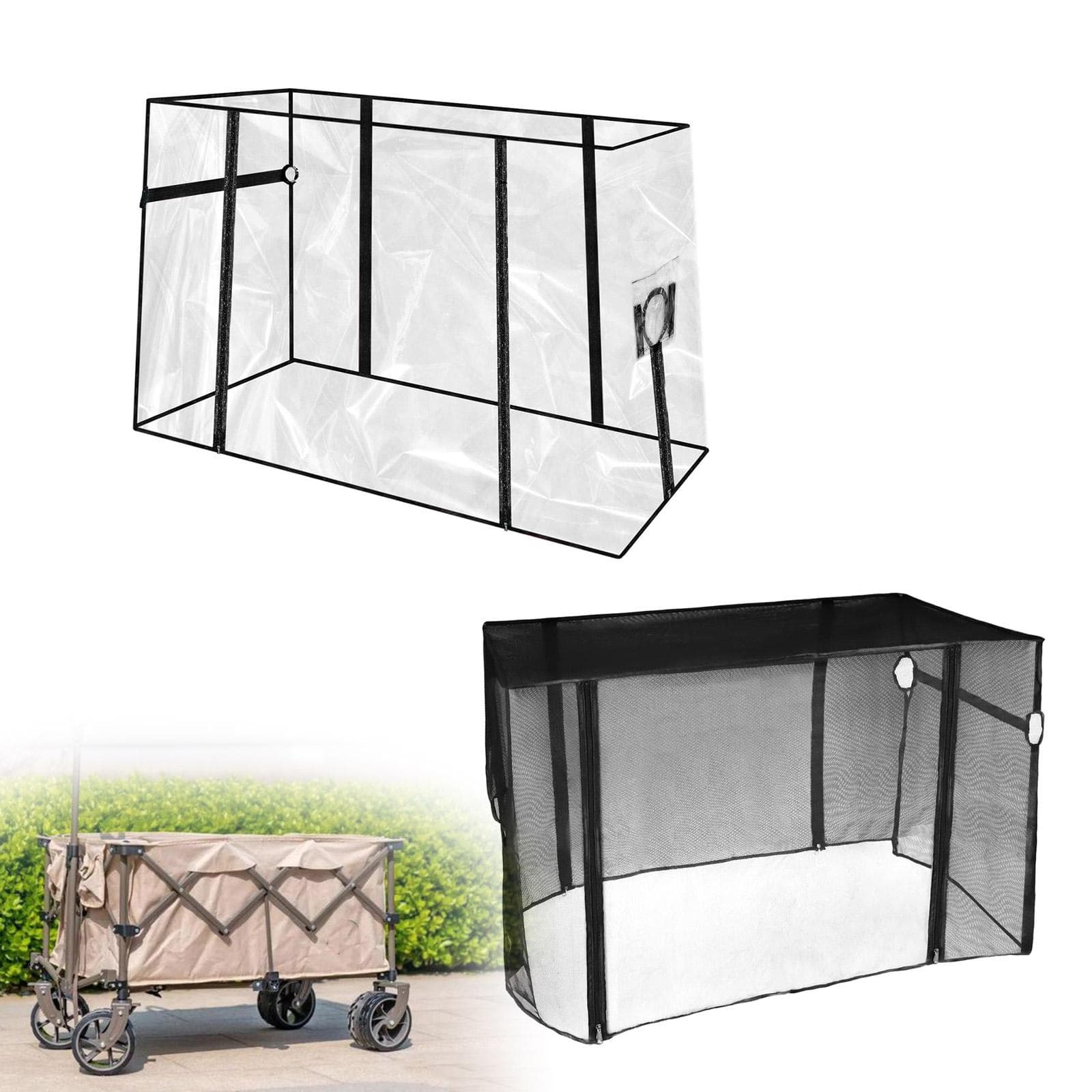 Cubierta de Lluvia para Carro Plegable de Playa Cubierta para Carro Trolley Cubierta para Carro Toldo para Carro con Cierre de Cremallera para Carro d