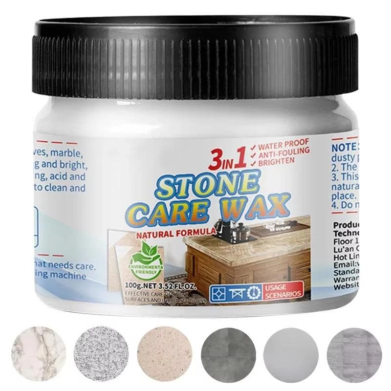 Kit de Pulido de Suelos de Mármol Pulidora Potente de Descontaminación Profunda Cera para Piedra Natural para Baño del Hogar Cera de Mantenimiento