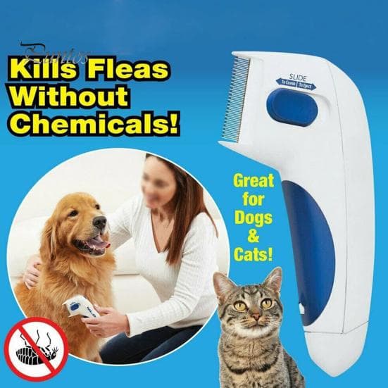 Removedor de garrapatas eléctrico para mascotas, eliminador de pulgas y garrapatas con Mango antideslizante, herramienta de aseo eficaz para perros