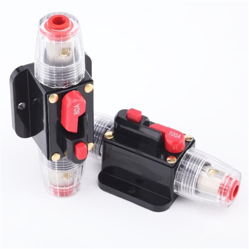 150A 100A 50A 60A 80A 20A 12V 24 Amplificador de audio para automóvil y camión Disyuntor Portafusibles Adaptador de fusible de reinstalación de